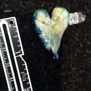 Heart glass charm